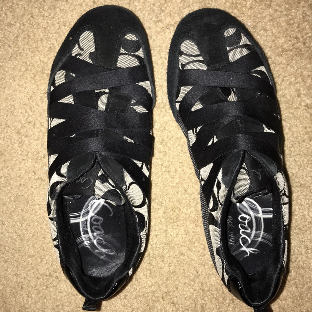 Black & grey coach shoes